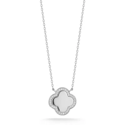 SPHERA MILANO SPHERA MILANO CUBIC ZIRCONIA CLOVER PENDANT NECKLACE
