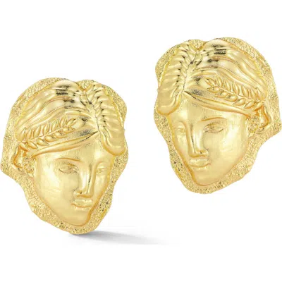 SPHERA MILANO SPHERA MILANO GRECIAN STATEMENT STUD EARRINGS