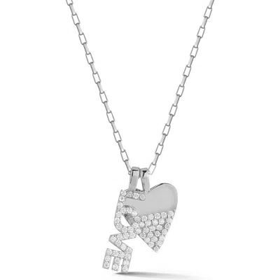 SPHERA MILANO SPHERA MILANO LOVE & HEART PENDANT NECKLACE