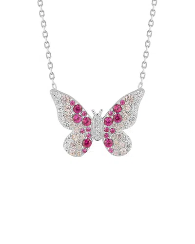 SPHERA MILANO SPHERA MILANO SILVER CZ BUTTERFLY NECKLACE