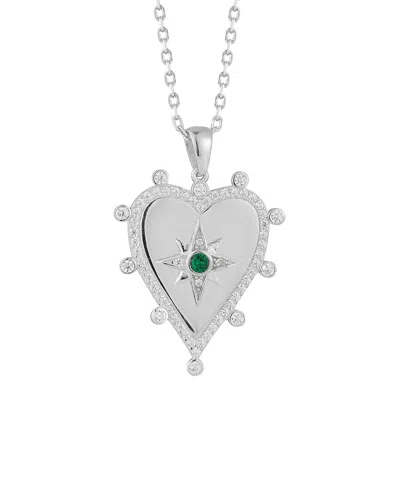 SPHERA MILANO SPHERA MILANO SILVER CZ HEART PENDANT NECKLACE