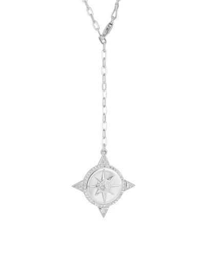 SPHERA MILANO SPHERA MILANO SILVER CZ LARIAT NECKLACE