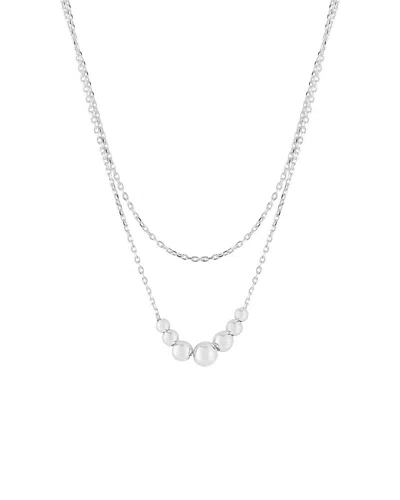 SPHERA MILANO SPHERA MILANO SILVER LAYERED NECKLACE