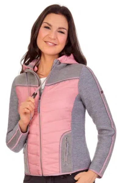 SPIETH &AMP; WENSKY SPIETH WENSKY TRACHTENJACKE DAMEN NALBACH ROSA/GRAU ROT/GRAU MATERIALMIX KAPUZE