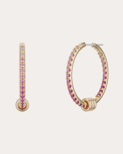 SPINELLI KILCOLLIN WOMEN'S ARGO PINK SAPPHIRE & 18K GOLD OMBRÉ HOOP EARRINGS