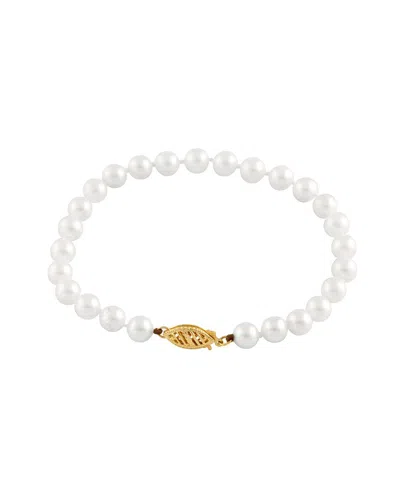 SPLENDID PEARLS SPLENDID PEARLS 14K 5-6MM AKOYA PEARL BRACELET