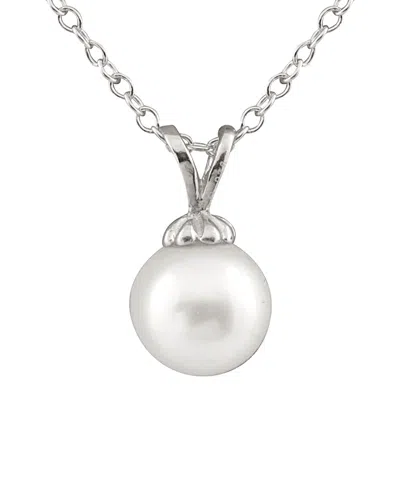 SPLENDID PEARLS SPLENDID PEARLS RHODIUM PLATED 6.5-7MM PEARL NECKLACE