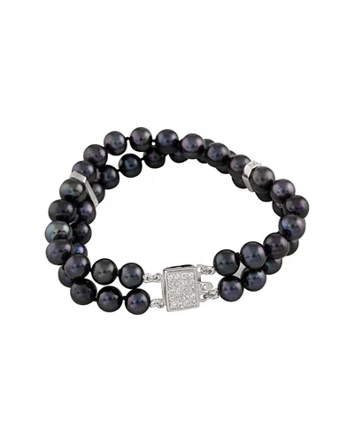 SPLENDID PEARLS SPLENDID PEARLS SILVER 7-7.5MM FRESHWATER PEARL BRACELET