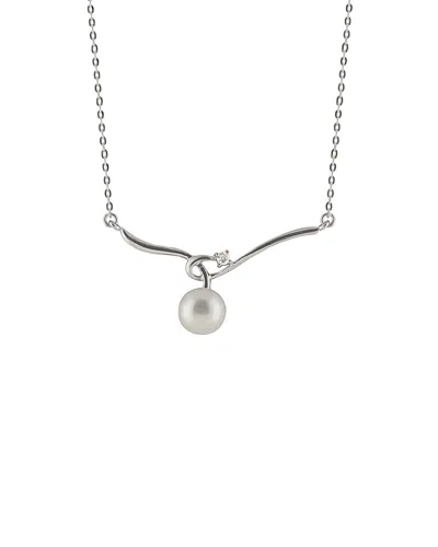 SPLENDID PEARLS SPLENDID PEARLS SILVER 8-8.5MM FRESHWATER PEARL NECKLACE