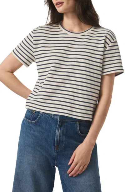 SPLENDID SPLENDID WHIT STRIPE BOXY CROP TEE