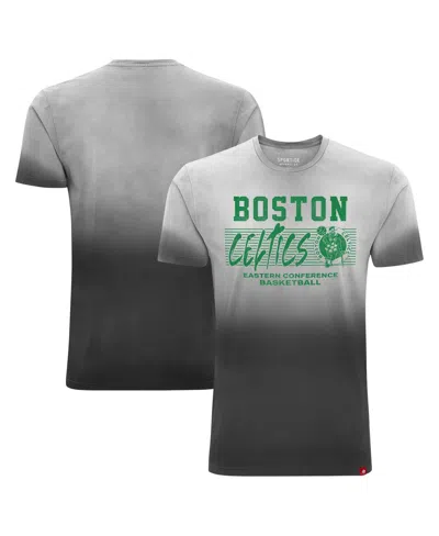 SPORTIQE MEN'S AND WOMEN'S BLACK BOSTON CELTICS BINGHAM SUN-FADE T-SHIRT