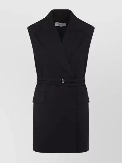 SPORTMAX BELTED WRAP SLEEVELESS GILET