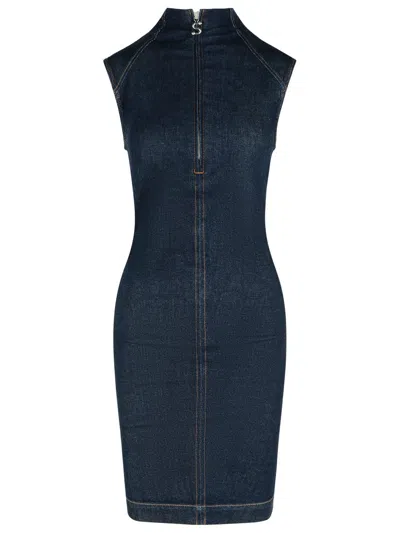 SPORTMAX SPORTMAX 'CEREA' DARK BLUE COTTON DRESS