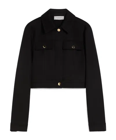 SPORTMAX COTTON CADY CROPPED JACKET
