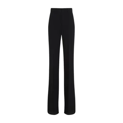 SPORTMAX SPORTMAX FLARED BLACK TROUSERS WITH STRUCTURED WAISTBAND