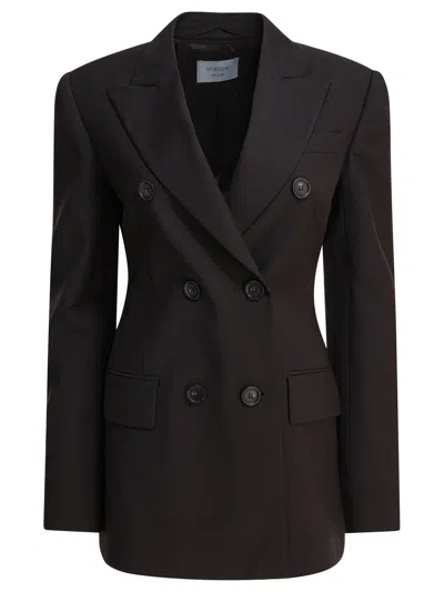 SPORTMAX JACKETS BROWN