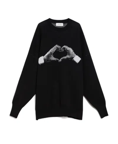 SPORTMAX INTARSIA-KNIT WOOL-BLEND JUMPER DRESS