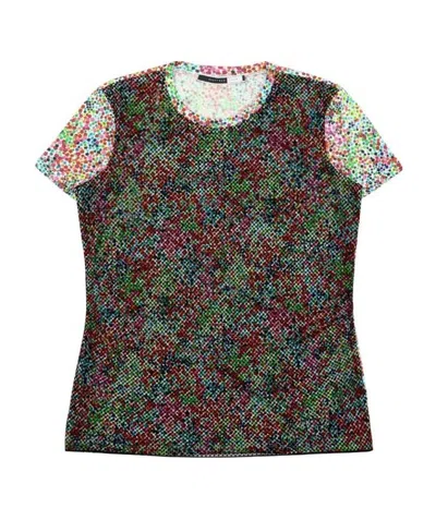 SPORTMAX PRINTED T-SHIRT WITH ROUND NECK