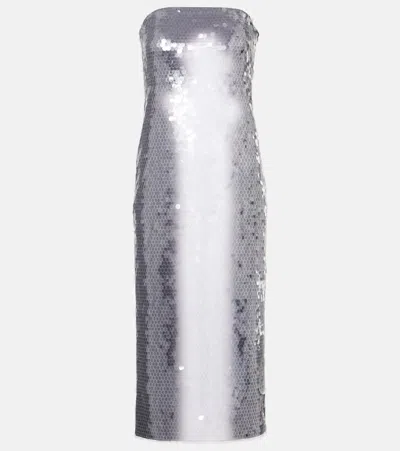 SPORTMAX SEQUINED JERSEY MIDI DRESS