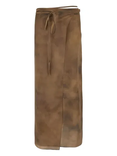 SPORTMAX SILK MIDI SKIRT