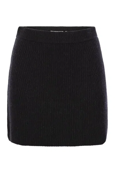 SPORTMAX SPORTMAX TEIERA - RIBBED KNIT MINISKIRT