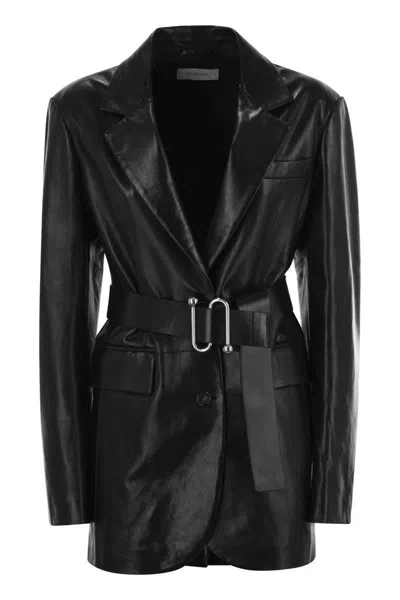 SPORTMAX SPORTMAX TEORIA - NAPPA LEATHER LONG BLAZER