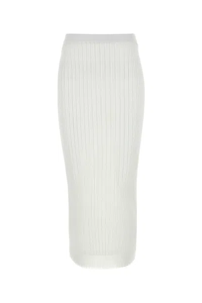 SPORTMAX SPORTMAX WHITE ORGANZA ALBUM1234 SKIRT