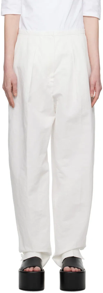 SPORTMAX WHITE TURBIGO TROUSERS
