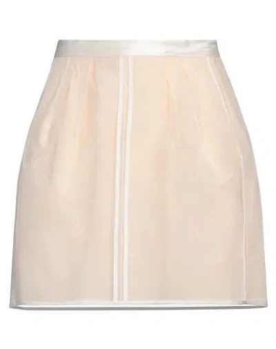 SPORTMAX SPORTMAX WOMAN MINI SKIRT CREAM SIZE 6 POLYAMIDE
