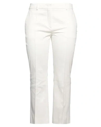 SPORTMAX SPORTMAX WOMAN PANTS WHITE SIZE 14 COTTON, ELASTANE