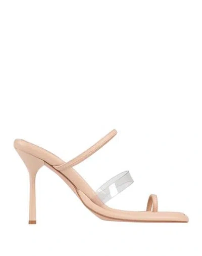 SPORTMAX SPORTMAX WOMAN THONG SANDAL BLUSH SIZE 7 LEATHER