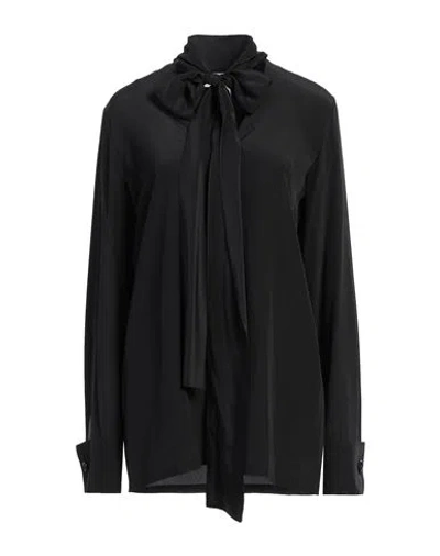 SPORTMAX SPORTMAX WOMAN TOP BLACK SIZE 8 SILK