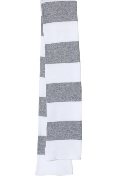 SPORTSMAN RUGBY-STRIPED KNIT SCARF