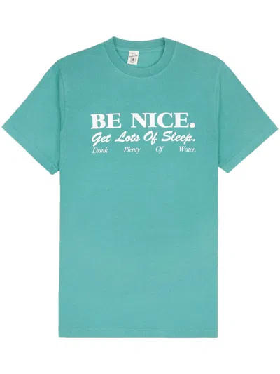 SPORTY AND RICH BE NICE COTTON T-SHIRT