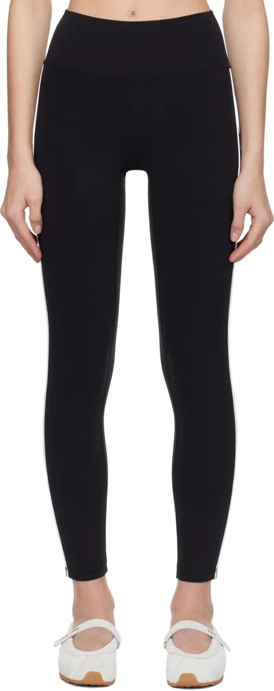 SPORTY AND RICH BLACK BOLD HEALTH LEGGINGS