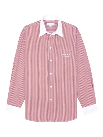 SPORTY AND RICH CONTRASTING COLLAR SHIRT