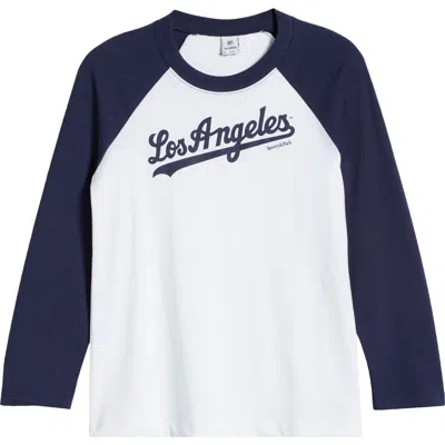SPORTY AND RICH SPORTY & RICH DODGERS SERIF GRAPHIC BASEBALL T-SHIRT