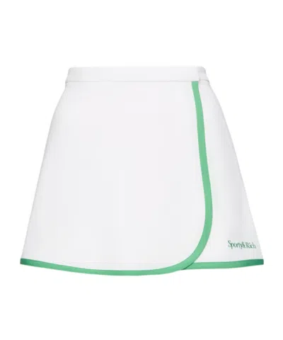 SPORTY AND RICH SPORTY  RICH LOGO DETAILED MINI SKIRT