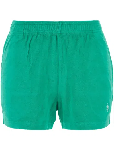 SPORTY AND RICH SRC VELOUR SHORTS