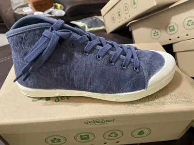 SPRING COURT SPRING COURT MEN'S BIOWASH CANVAS B1 ORGANIC SNEAKERS BLUE FOX SIZE 46