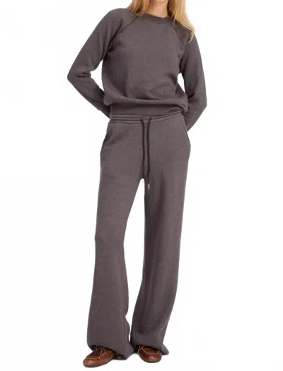 SPRWMN BAGGY COTTON BLEND SWEATPANTS IN CHARCOAL