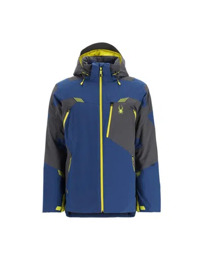 SPYDER SPYDER MEN'S MEDIUM STANDARD LEADER JACKET MSRP 500 ABYSS BLUE