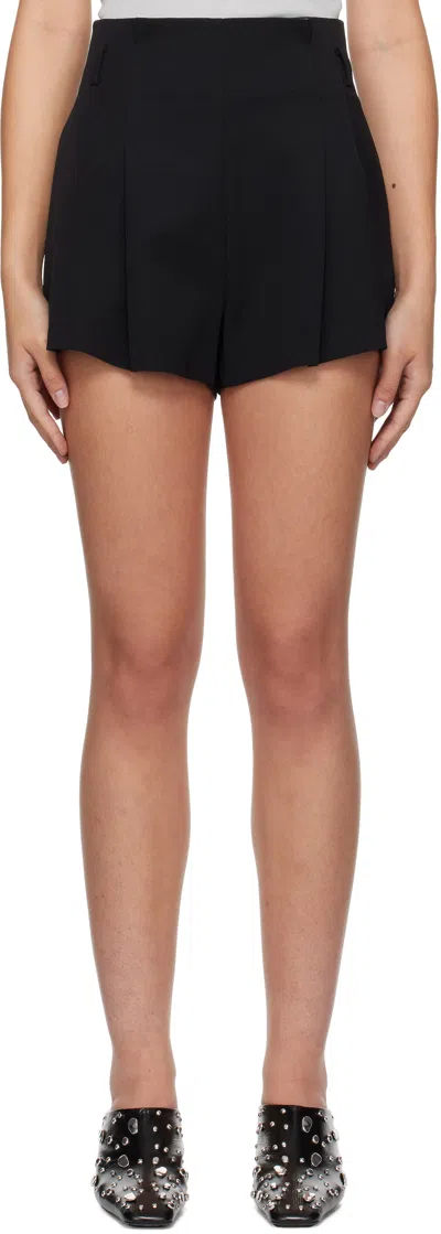 ST AGNI BLACK PAPERBAG WAIST SHORTS