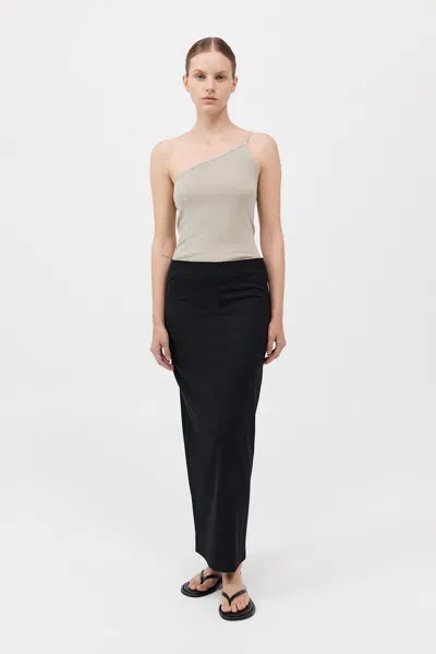ST AGNI RAW EDGE COLUMN MAXI SKIRT
