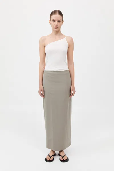ST AGNI RAW EDGE COLUMN MAXI SKIRT