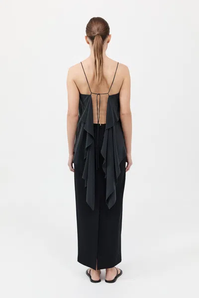 ST AGNI SILK DRAPE TOP