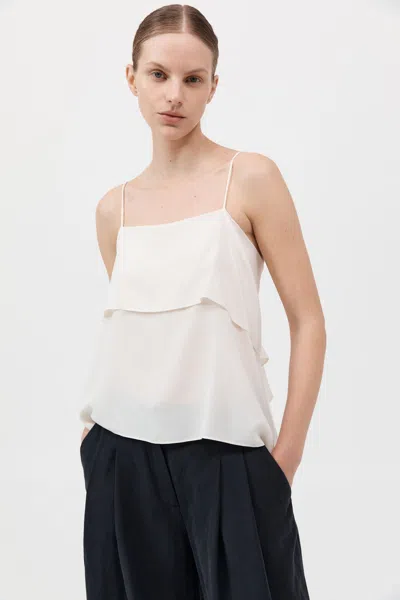 ST AGNI SILK DRAPE TOP