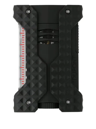 ST DUPONT GEOMETRIC-PATTERN BRASS LIGHTER