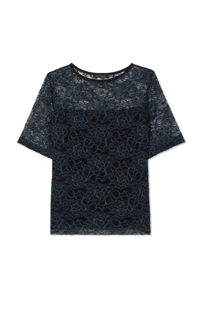 ST JOHN BATEAU NECK SLEEVE TOP