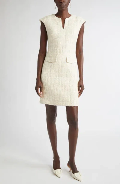 ST JOHN ST. JOHN PLAID TWEED SHEATH DRESS